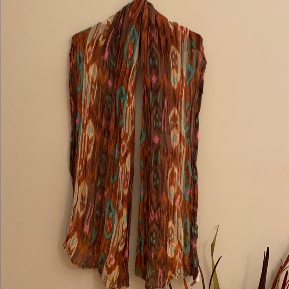 EUC H&M multi colored brown scarf/wrap 72”